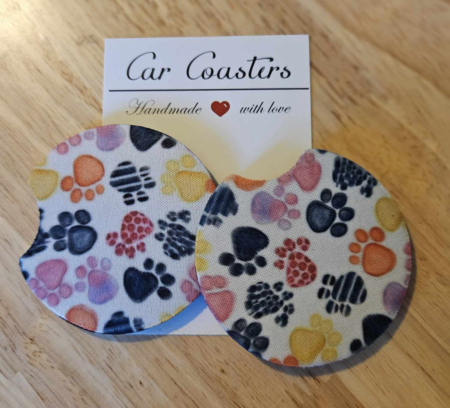 Paw Print Car Coaster