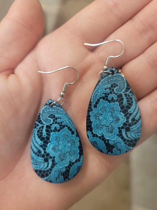 Blue Lace Earings